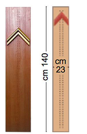 Pano za uzorke letvica - Smeđi - 140 cm - 1 red