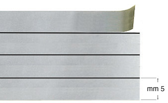 Ukrasna traka - mat srebro - 12m - 4 trake od 5mm