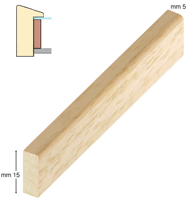 Razdvajač neobrađeno drvo lipe 5x15 mm - D15TIGLIO