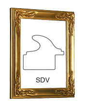 Okvir Siena zlato 50x60 cm bez pass.