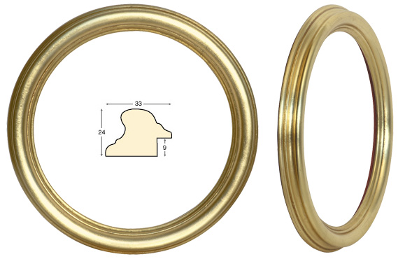 Okviri okrugli zlatni - promjer 30 cm