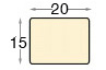 Letvice za podokvire neobrađeno drvo ayous 15x20 mm - Profil